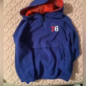 Kids Blue 76ers Fleece Hoodie